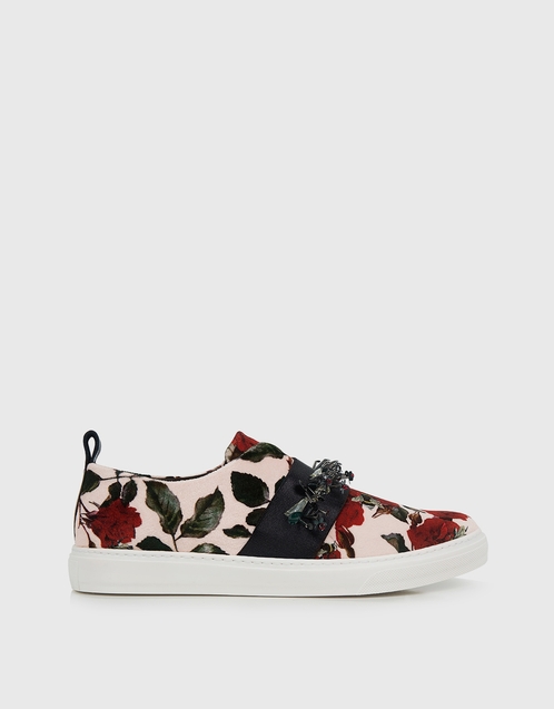 Mother of Pearl Charlie Floral Velvet Sneakers (Sneakers) IFCHIC.COM