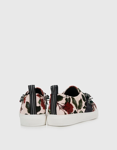 Charlie Floral Velvet Sneakers