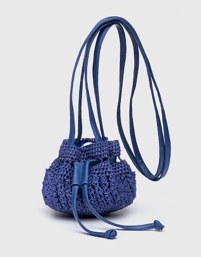 Penelope Mini Crochet Crossbody Bag-Cobalt