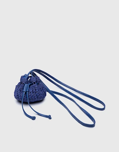Penelope Mini Crochet Crossbody Bag-Cobalt