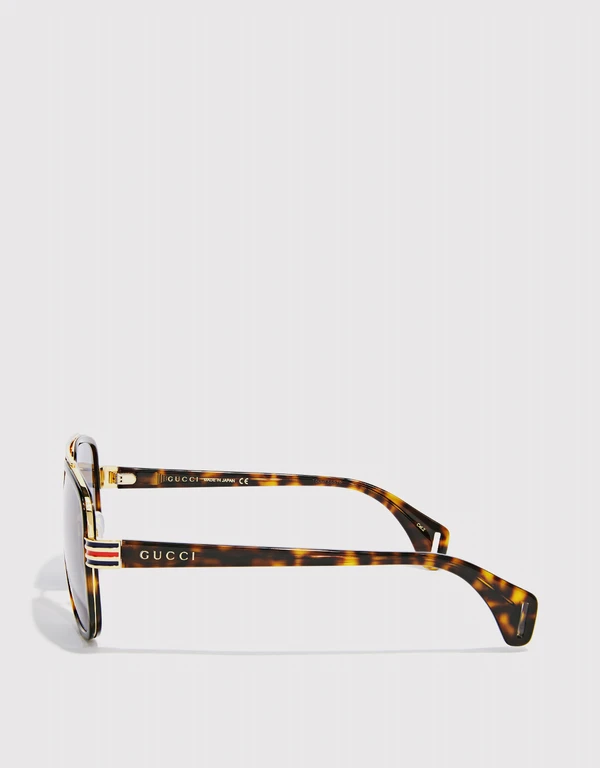 Gucci Havana Aviator Sunglasses
