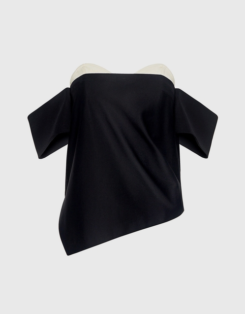 Tibi / Balloon Sleeve Corset Top カットソー Black Corset Balloon Sleeve Top