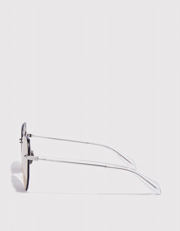 Alexander McQueen Mirrored Aviator Sunglasses