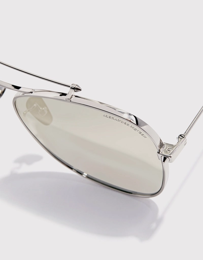 Mirrored Aviator Sunglasses