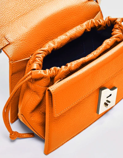 Simone Mini Pebble Leather Crossbody Bag-Mango