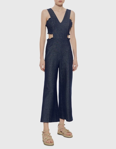 Alicia Double Knit Cropped Jumpsuit