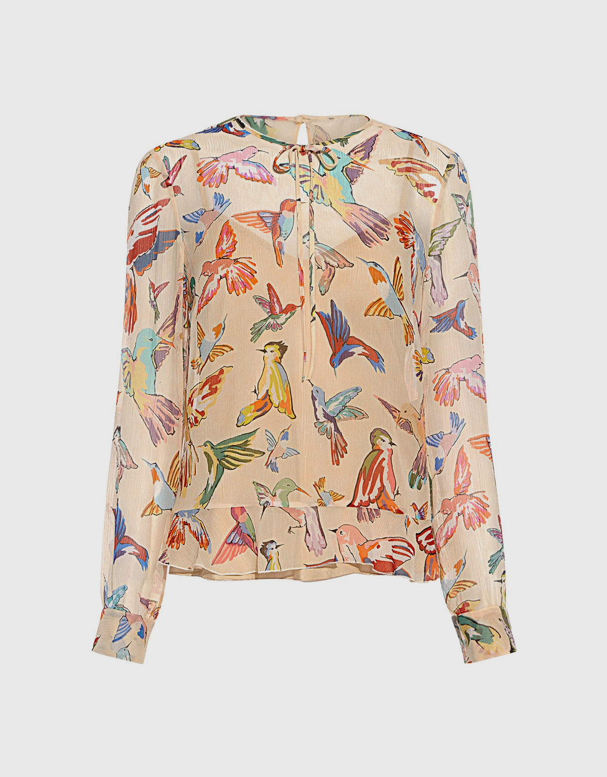REDValentino Silk Top With Flowers And Stripes Print - Shirt for Women