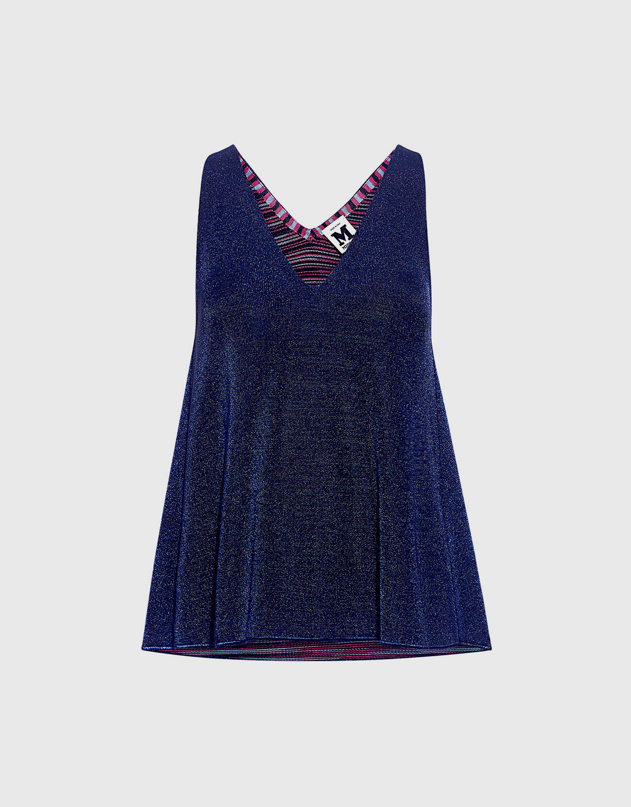 M Missoni Metallic V-neck Knit Tank (トップス) IFCHIC.COM