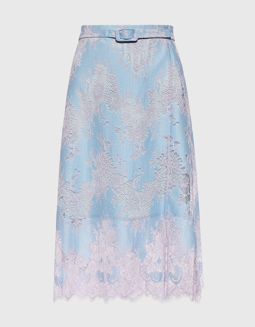 definite Distraction Choice Carven Belted Floral Lace Skirt (Skirts,Knee Length) IFCHIC.COM