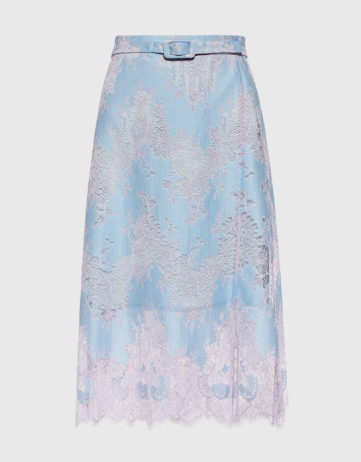 kryds forhandler de Carven Belted Floral Lace Skirt (Skirts,Knee Length) IFCHIC.COM