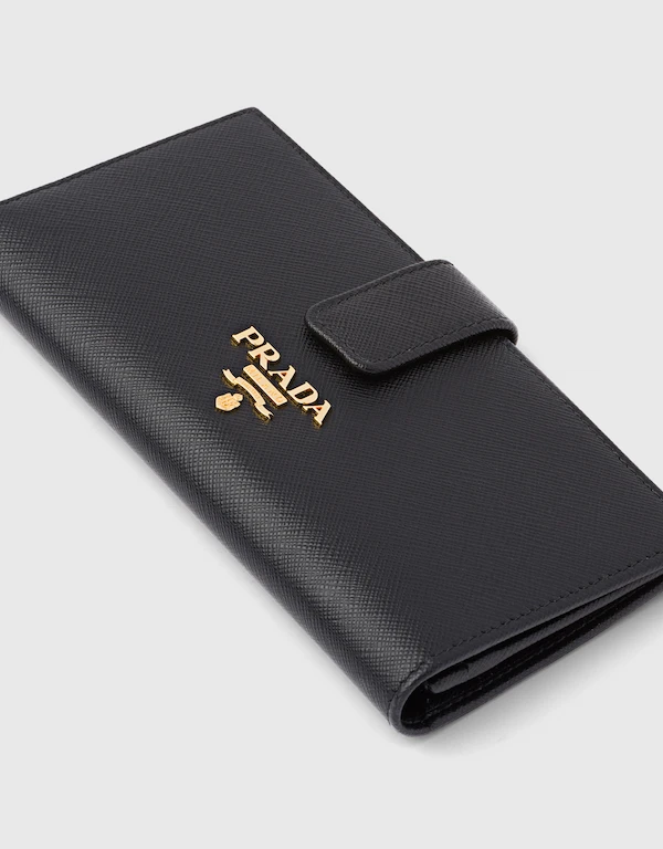 Prada Saffiano Leather Snapped Long Wallet
