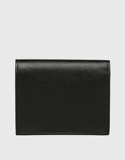 Saffiano Small Leather Bi-fold Wallet