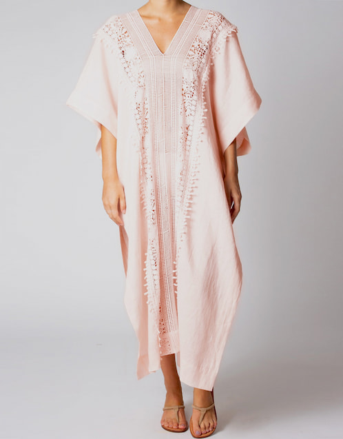 Miguelina Linen Brea Caftan (Dresses 