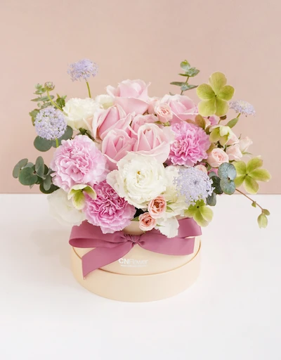 Pink Spring Flower Box Arrangement 
