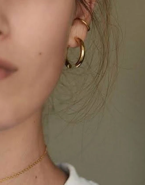 Broken 25 22K Gold-Vermeil Earring