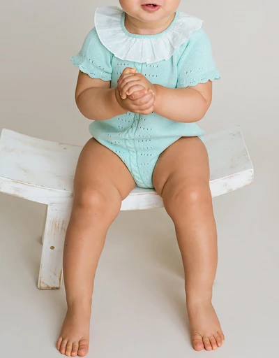 Olivia 嬰幼兒針織泡泡連身褲 0-24月