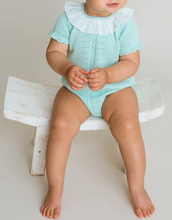 Olivia 嬰幼兒針織泡泡連身褲 0-24月