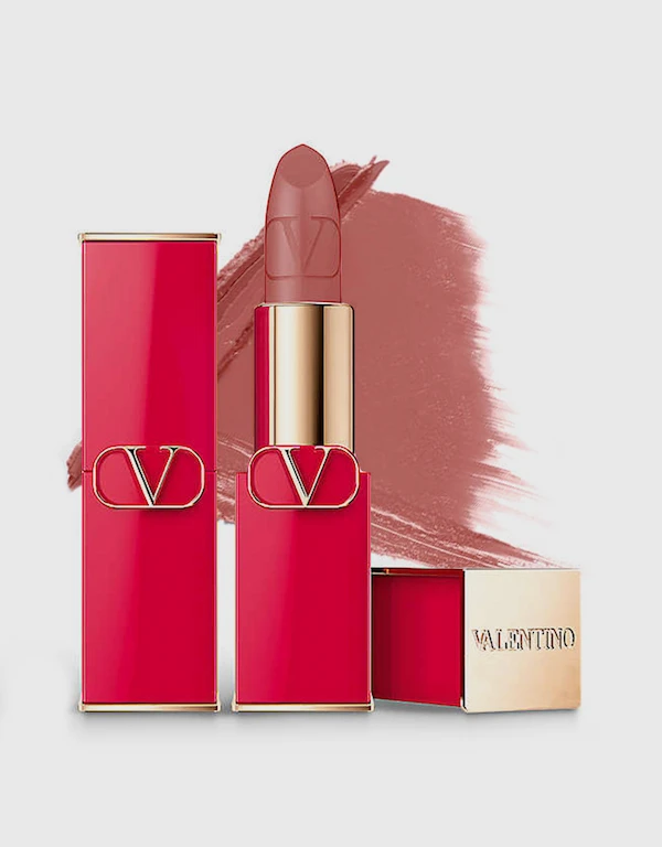 Valentino Beauty Rosso Valentino 霧面可補充式唇膏-123r Falling For Nude