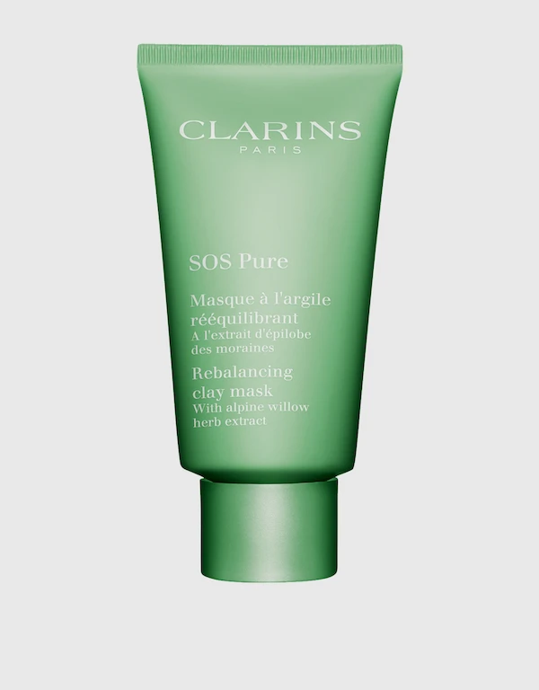 Clarins SOS Pure Rebalancing Clay Mask with Alpine Willow - Combination to Oily Skin 75ml