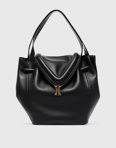 Beak Small Calfskin Leather Top Handle Bag