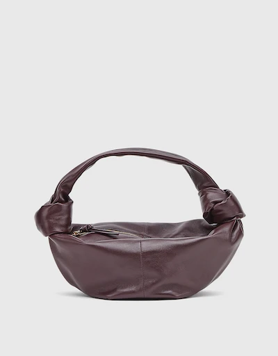 Double Knot Mini Nappa Leather Top Handle Bag