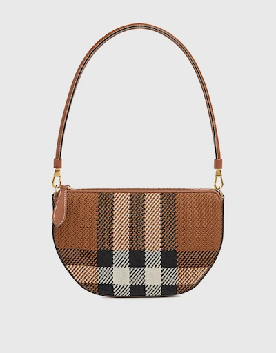 Olympia Knitted Check Pouch