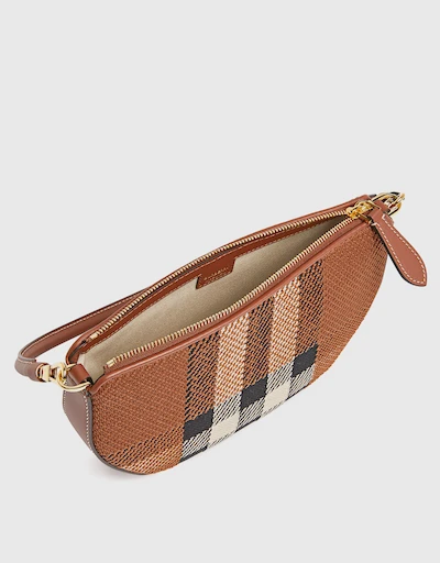 Olympia Knitted Check Pouch