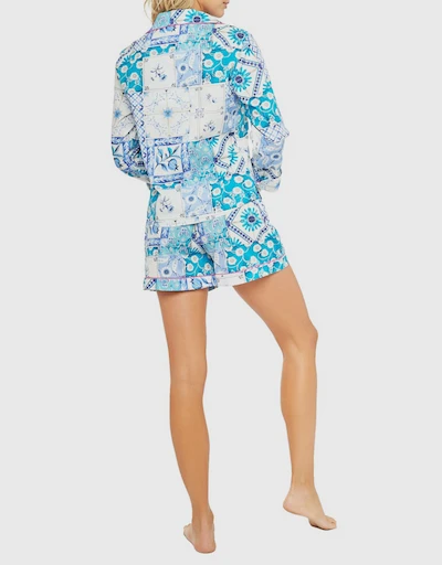 Vera Long Sleeve Pajama Set-Positano