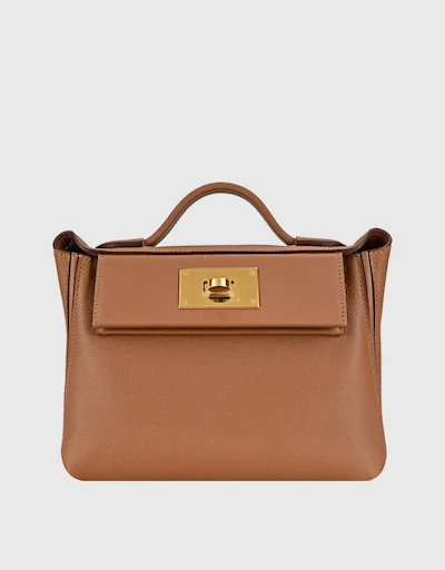 Hermès 24/24 21 Evercolor Swift Leather Handbag-Gold Gold Hardware