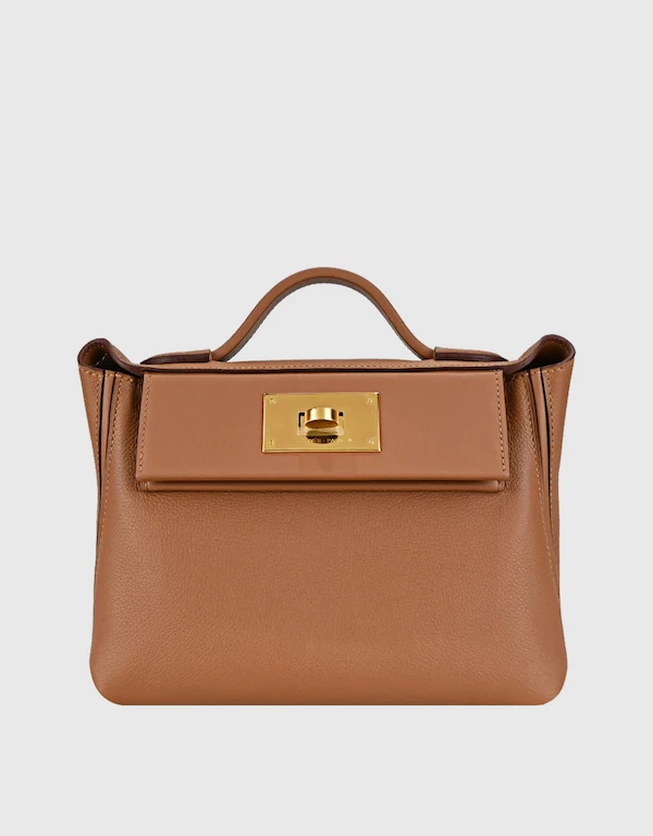 Hermès Hermès 24/24 21 Evercolor Swift Leather Handbag-Gold Gold Hardware