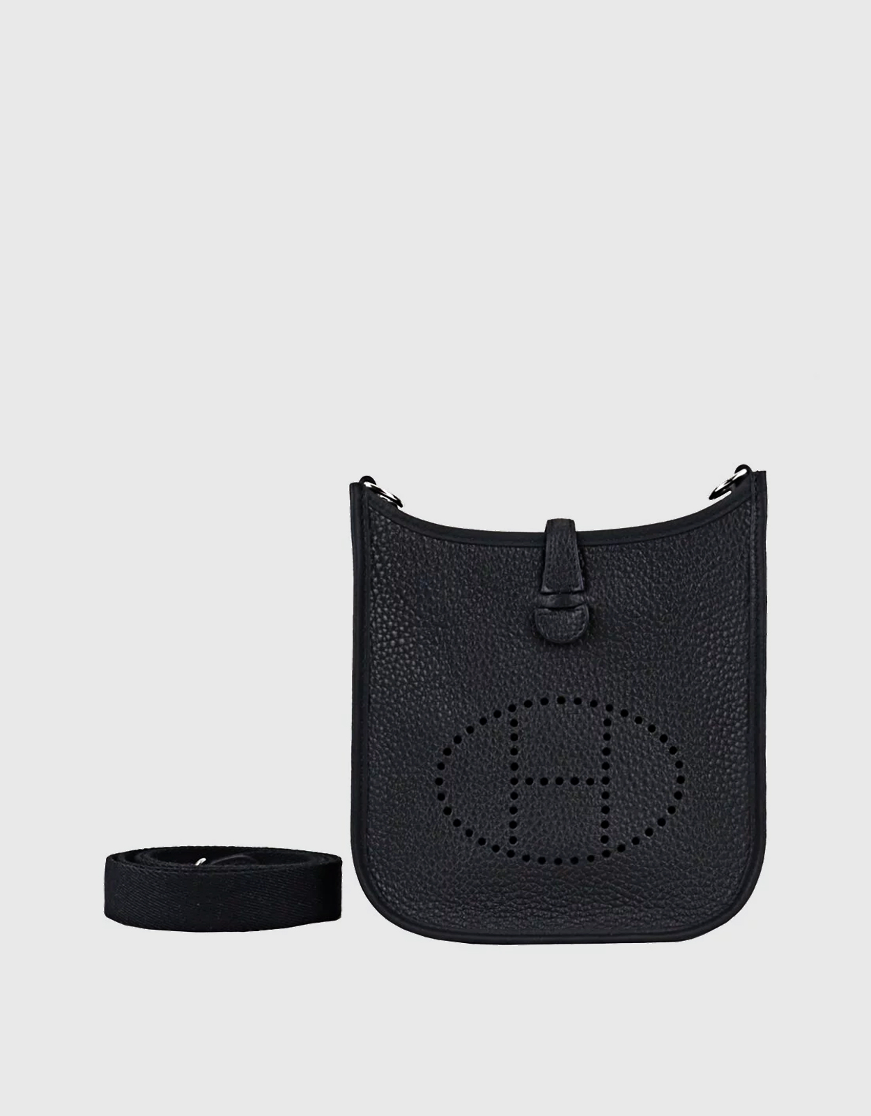 Hermès Hermès Evelyne 16 TPM Taurillon Clemence Leather Crossbody Bag-Noir  Silver Hardware ()