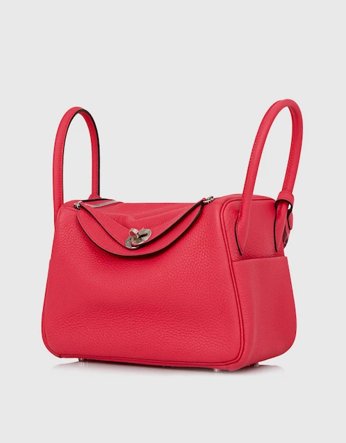 Hermès - Hermès Lindy 26 Taurillon Clemence Leather Handbag-Rose Extreme Silver Hardware