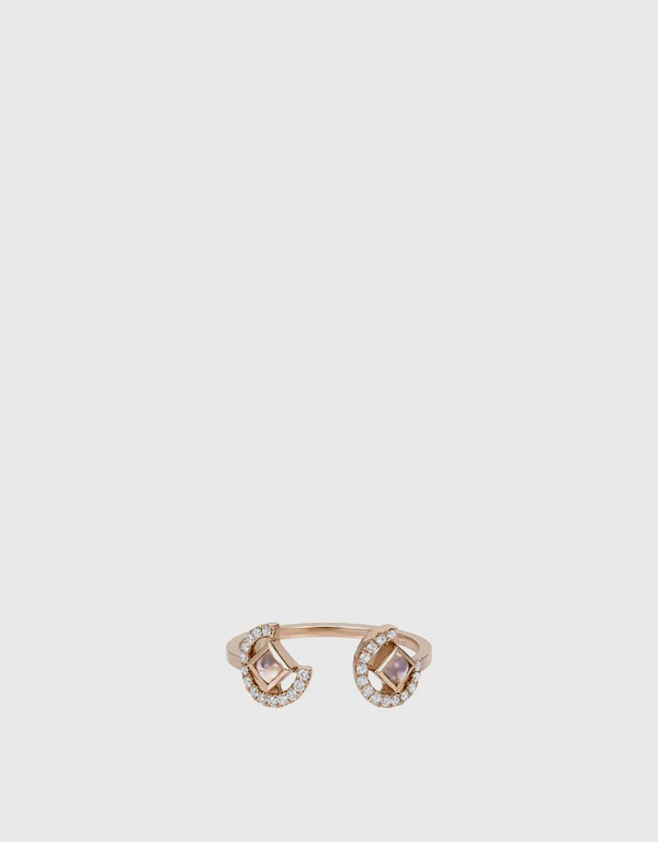 Ruifier Jewelry  Elements Diamond Luna 18ct Rose Gold Ring 
