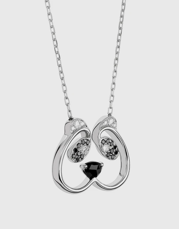 Ruifier Jewelry  Animaux Sweetie Black and White Diamond 18ct White Gold Pendant 