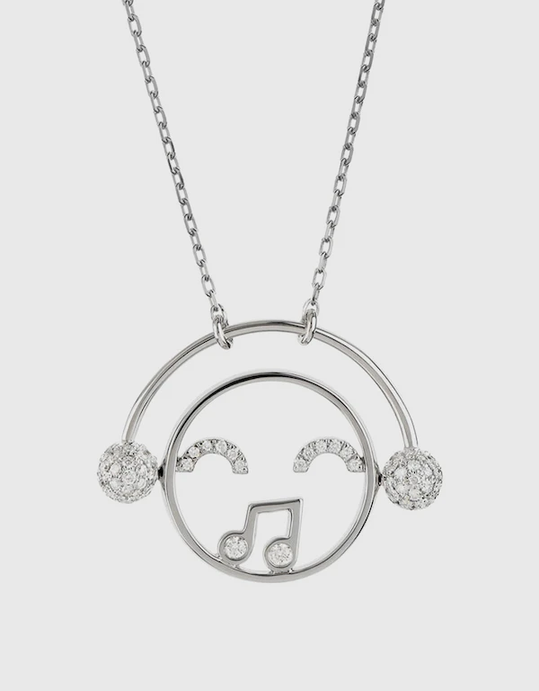 Ruifier Jewelry  Moyen DJ Diamond 18ct White Gold Pendant 