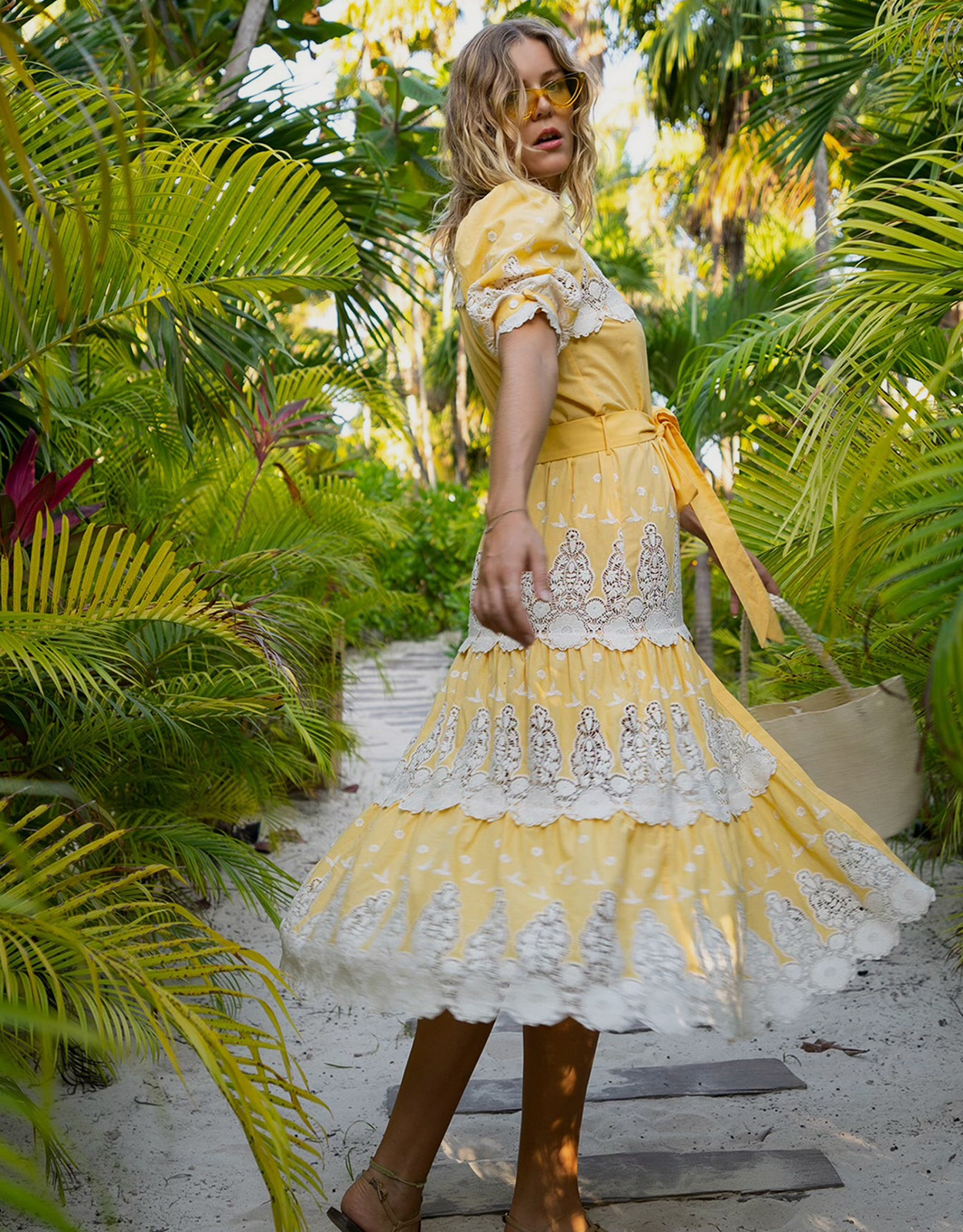 Miguelina Ophelia Hummingbird Shirt Midi Dress (Dresses) IFCHIC.COM