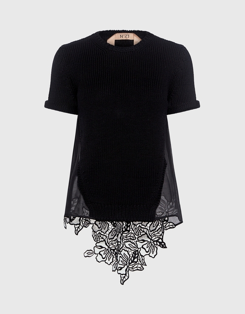 black lace sweater