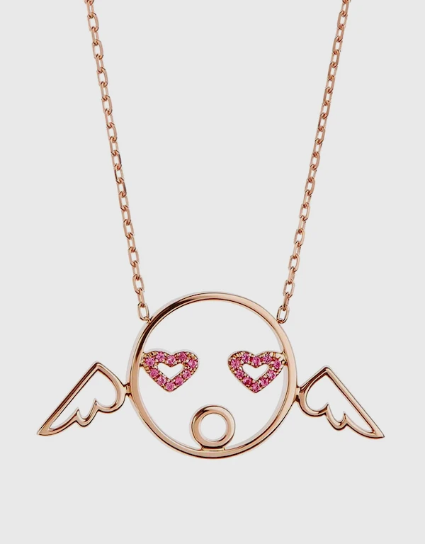 Ruifier Jewelry  Moyen Cupid 18ct Rose Gold Pendant