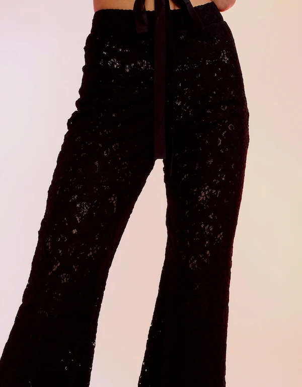 Lace Fit and Flare Pants