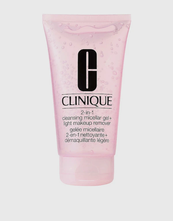 Clinique 2-in-1 Cleansing Micellar Gel and Light Makeup Remover 150ml