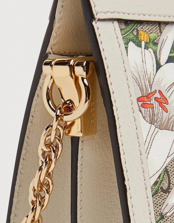 Gucci Ophidia Flora Small Canvas And Leather Chain Shoulder Bag