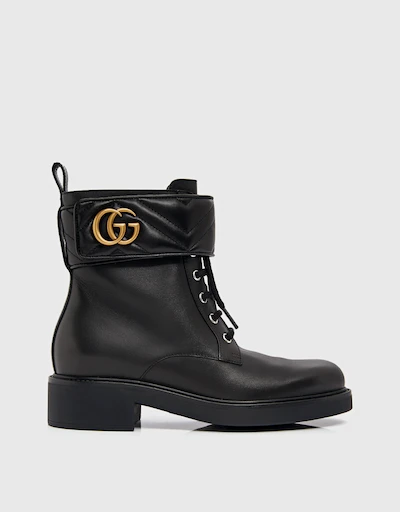 Double G Leather Ankle Boot 