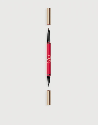 Twin Liner Double Ended Eyeliner - Black and Marrone