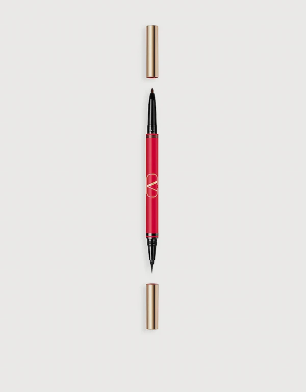 Valentino Beauty Twin Liner Double Ended Eyeliner - Black and Marrone