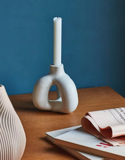 W And S Candleholder-Complot Ivory