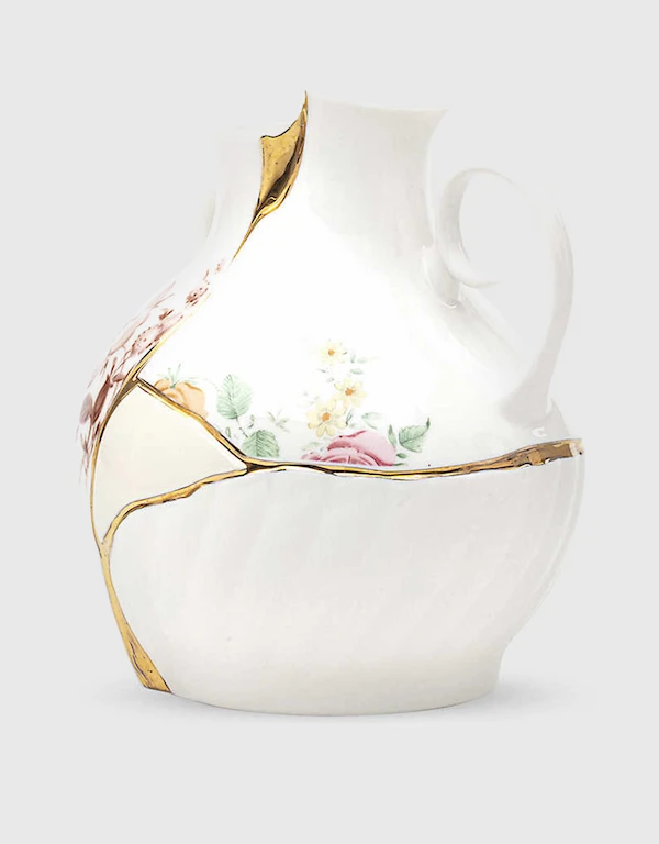 Seletti Kintsugi Porcelain and Gold-plated Vase