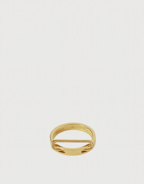 NEXUS Petite Levitate 18ct Yellow Gold Vermeil Ring