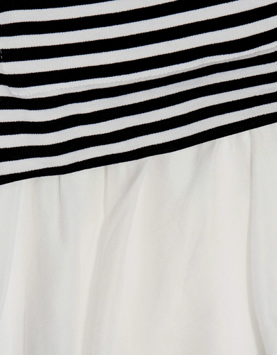 Stripe Ruffle Mini Dress