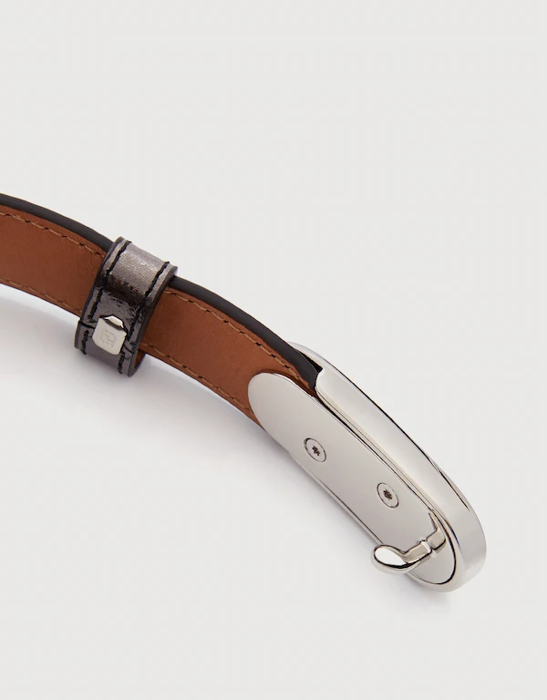 Fendi Fendi O'lock Grey leather belt