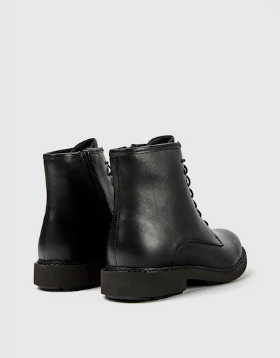 Neuman Calfskin Lace-up Ankle Boots
